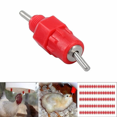 Esynic 100pcs Automatic Chicken Water Nipple Poultry Water