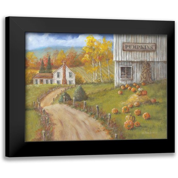 Britton, Pam 14x12 Black Modern Framed Museum Art Print Titled - Harvest Pumpkin Farm