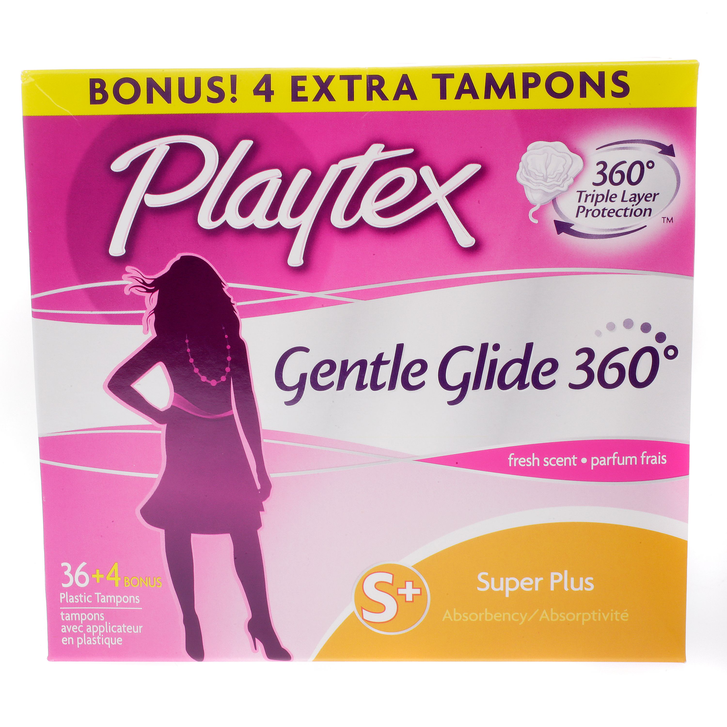 Playtex Gentle Glide 360 Super Plus Plastic Tampons, 40 Count Walmart