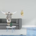 thumbnail image 2 of CarpNettore Tribal Bull Head Sculpture Wall Hanging Art and Creative Hand Finger Gesture Desk Statues for Office Farmhouse Bedroom Living Room Cabinet Shelf Decor, 2 of 8