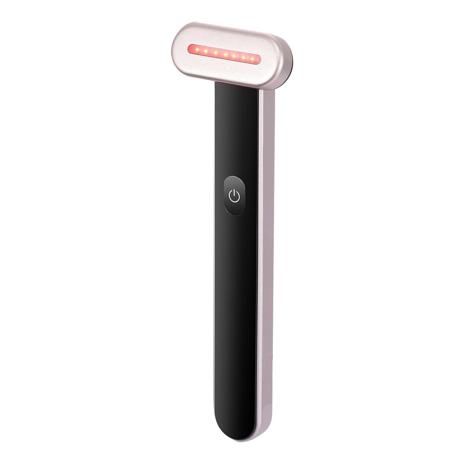 Portable 3-in-1 Red Light Therapy Wand for Face and Neck with Heating and Vibration Massage