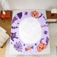 thumbnail image 5 of jejeloiu Cute Cats Bats Halloween Spider Webs Witch Pumpkin Twin Sheet Set,Breathable Children Bedding,3 Pieces, 5 of 7