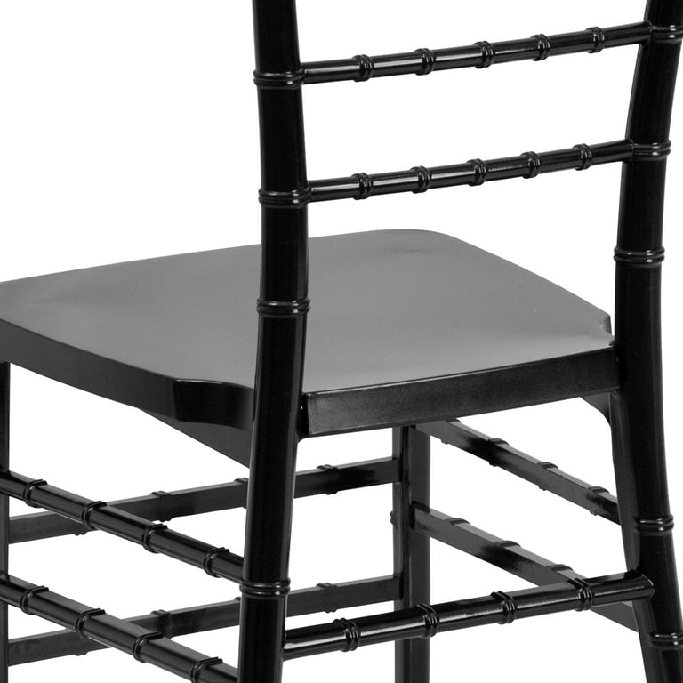 Flash Furniture Hercules Premium Series Resin Stacking Chiavari Chair Black