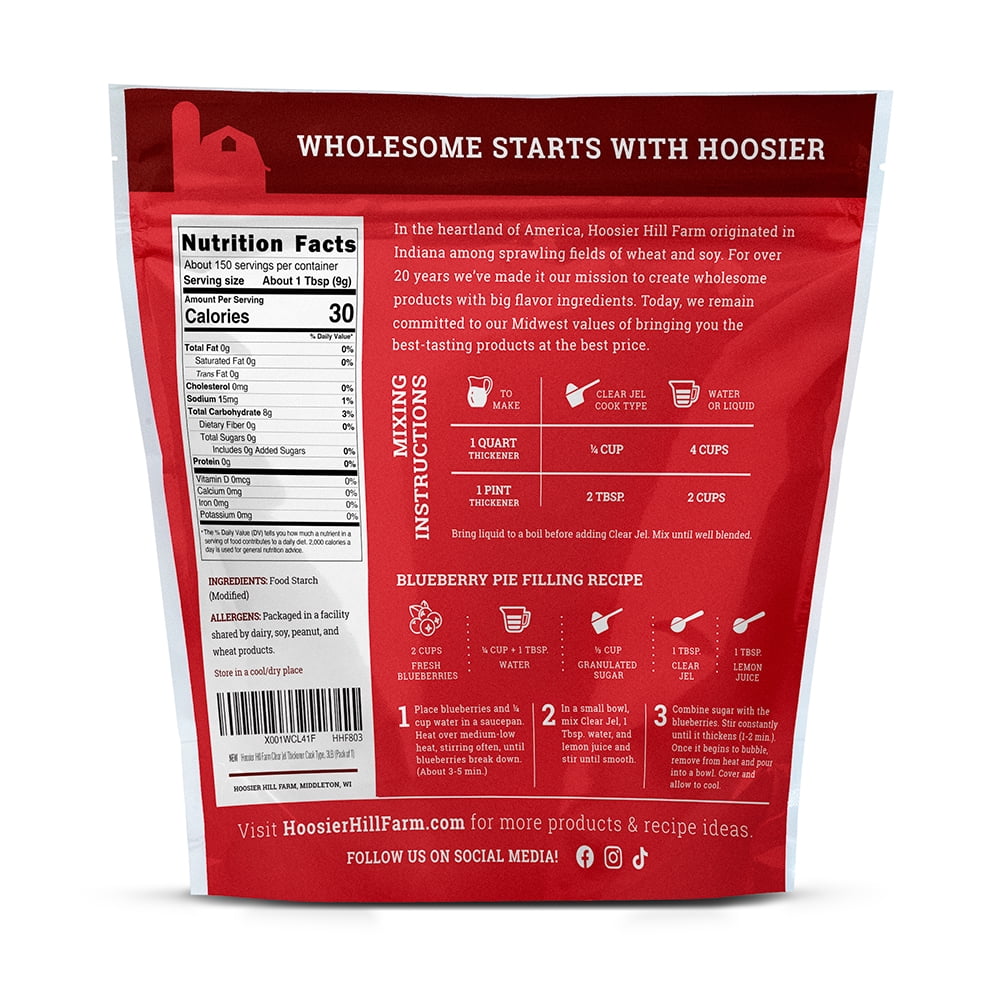 Hoosier Hill Farm Clear Jel, Cook-Type, 3 lb Bag