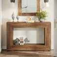 thumbnail image 4 of Tribesigns 47" Farmhouse Console Table, Wood Sofa Table with Storage for Living Room, Hallway, Brown, 4 of 7