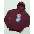 thumbnail image 3 of Manga Schoolgirl Grinning Hoodie Women -Image by Shutterstock, Female x-Large, 3 of 4