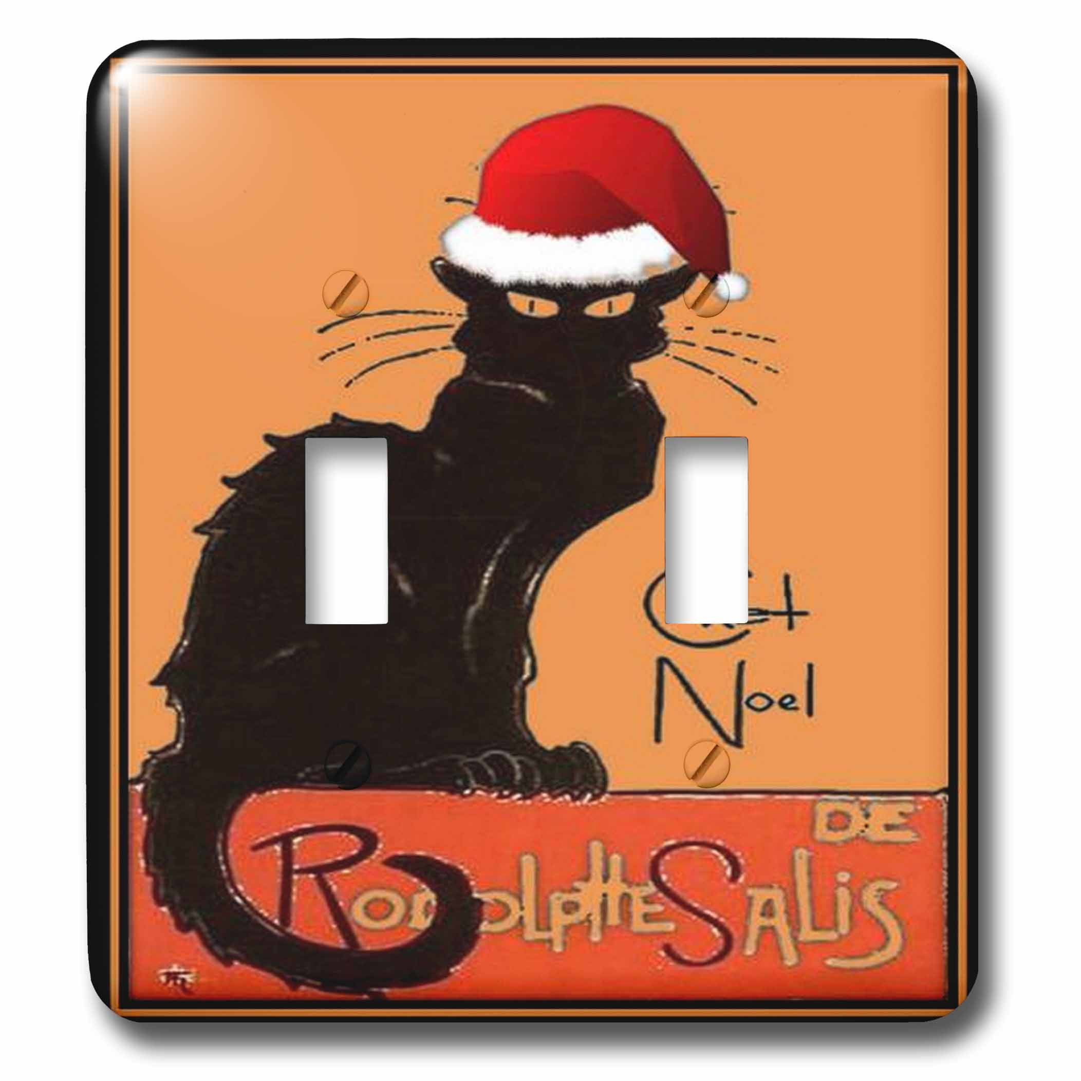 3drose Le Chat Noel Advertising Art Nouveau Black Cat Cat Cats Chat Noir Le Chat 2 Plug Outlet Cover Lsp 6 Walmart Com