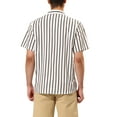 thumbnail image 3 of MODA NOVA Big & Tall Men's Summer Striped Shirts Short Sleeves Button Down Beach Shirt, 3 of 6
