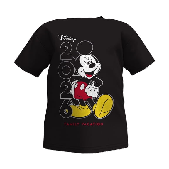 Disney Mickey 2026 Family Vacation Toddler Tee Shirt, 2T-4T (Unisex)