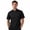 Black, variant on Men's Short Sleeve William Fitted Cut Chef Coat, Pewter, Size 2XL