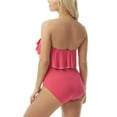 thumbnail image 3 of CONTOURS Women's Pink Flounced Removable Straps One Piece Swimsuit 12 36D, 3 of 7