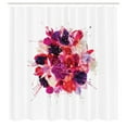 thumbnail image 3 of Ambesonne Fuchsia Shower Curtain, Bouquet of Exotic Flowers, 69"Wx75"L, Dark Purple Pale Peach, 3 of 5
