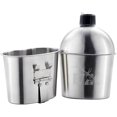 thumbnail image 3 of Set de cantimplora ELK militar de acero inoxidable de 1 litro con taza y bolsa, 3 of 7