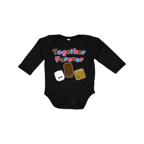 Inktastic Together Forever S'mores Boys or Girls Long Sleeve Baby Bodysuit