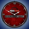 thumbnail image 2 of Collectable Sign and Clock C4 Corvette LED Lighted Premium Wall Clock, 2 of 7
