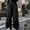 Black, variant on ITSAME Teen Girls Wide Leg Cargo Pants Elastic Waist Multi-Pocket Loose Fit Casual Fashion Full Length Pants White Size 10