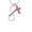 Pink, variant on Daughter Infinity Sign - White Crystal Cross Sophia Necklace, 18" 1"