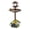 Bronze, variant on Bird Bath with Solar Light & Feeder - 3-in-1 Outdoor Pedestal Birdbath, Flower Planter, Bronze Finish - Garden Yard Décor for Wild Birds