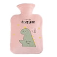 thumbnail image 3 of Bolsa de agua caliente con forma de dinosaurio de dibujos animados, bolsa de agua caliente con inyección de agua, calentador de manos de felpa cálido para estudiantes de 1000 ml, 3 of 3