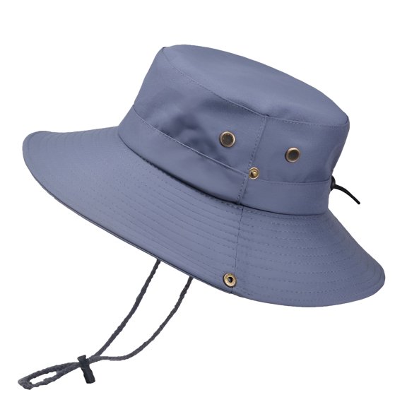 TELOLY Fishing Hat Sun Cap, Summer Outdoor Sun Hat Protection Bucket Boonie Cap Solid Adjustable Fishing Hat