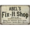 thumbnail image 1 of ABEL'S Fix-It Shop Sign Grandpa Dad Wall Decor 16 x 24 Matte Finish Metal 116240006488, 1 of 1
