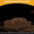 thumbnail image 3 of Unique Bargains 1 Pc Universal Car Cover Waterproof All Weather Automotive Outdoor Anti-UV Sun Rain Protection Full Exterior Cover Aluminum Film Cotton Orange for Truck Length 229" to 242", 3 of 5