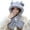 Dark Gray2, variant on Winter Thermal Hat with Integrated Scarf Full Face Lined Cold Weather Outdoor Adventure Gear for Men Women