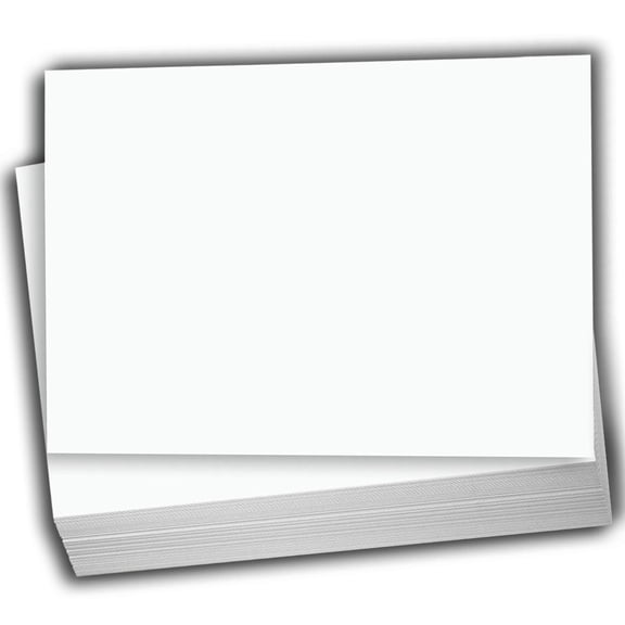 Hamilco White Cardstock Thick Paper - Blank Index Flash Note & Post Cards - Greeting Invitations Stationary - Flat 5 X 7" Heavy Weight 100 lb Card Stock for Printer 100 Pack