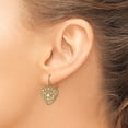 thumbnail image 5 of Auriga Fine Jewelry 10K Yellow Gold with Rhodium Filigree Cut-Out Heart Wire Dangle Earrings for Women, 5 of 5