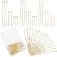 thumbnail image 3 of 180Pcs 9 Style Real 14K Gold Plated Pins 24 Gauge Eye Pin Ball Head Pins 23 Gauge Flat Head Pins Brass Pins for Earring Bracelet DIY Jewelry Making 20Pcs/Style, 3 of 9