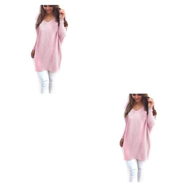 Qarigey Suéter de talla grande de otoño para mujer, suéter de manga larga con cuello en V, suéter informal, nueva blusa suelta para mujer Type15 NO15 Qarigey CBP080513