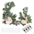 thumbnail image 2 of 2pcs Hanging Flowers Swag Artificial ,Decorative Arch Flowers with Bandage for Wedding Reception Backdrop Table Decoration, 2 of 8