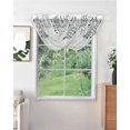 thumbnail image 2 of Waterfall Valances for Windows, Black White Kitchen Sheer Valance Curtains, Cartoon Farmhouse Retro Rod Pocket Elegant Swag Valances for Living Room Bedroom, 47.2"x38.5", 3 Panel, 2 of 8