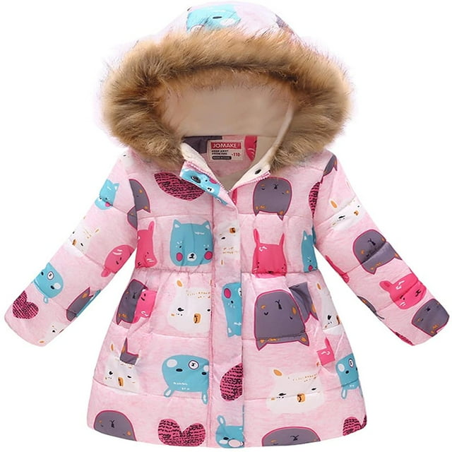 CNKOO Veste Matelassée pour Enfants Garçons et Filles Mode Imprimé Dessin Animé Grand Garçon Col Long Veste Matelassée à Capuche
