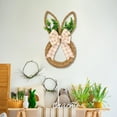thumbnail image 4 of Chanana Easter Bunny Wreath Easter Decor Lovely, Front Door Rabbit Wreath, Hanging Ornament, for Home, Farmhouse Festival, Wall, 4 of 9