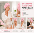 thumbnail image 5 of JINGO 2Packs Microfiber Hair Towel for Women, Hair Drying Towels for Long Curly Hair, Coffee Brown & Pink, 5 of 6