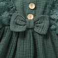 thumbnail image 4 of AMERTEER Robe d'Été Sans Manches en Coton et Lin pour Bébé Fille Robe Décontractée à Bords en Dentelle Robe Nœud, 4 of 7