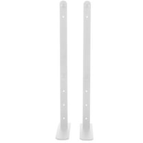 KONTONTY Set of 2 White Pegboard Mounting Brackets for Office Desk Pegboard Support
