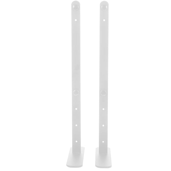 KONTONTY Set of 2 White Pegboard Mounting Brackets for Office Desk Pegboard Support