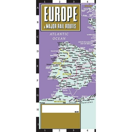 Streetwise europe & major rail routes laminated map - folded map: (Best Rail Pass For Europe)