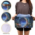 thumbnail image 3 of Yayeee 2 Pack Canvas Storage Basket with Handles for Shelves Fabric Bins Closet Organizer, Beautiful Floral Moon, 3 of 8