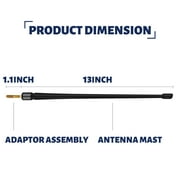 13 Inch Short Antenna Mast for Harley Davidson Electra, Road, Street Glide, Tour, Trike, 1998-2020 OEM Replacement | Harley Radio Accessories