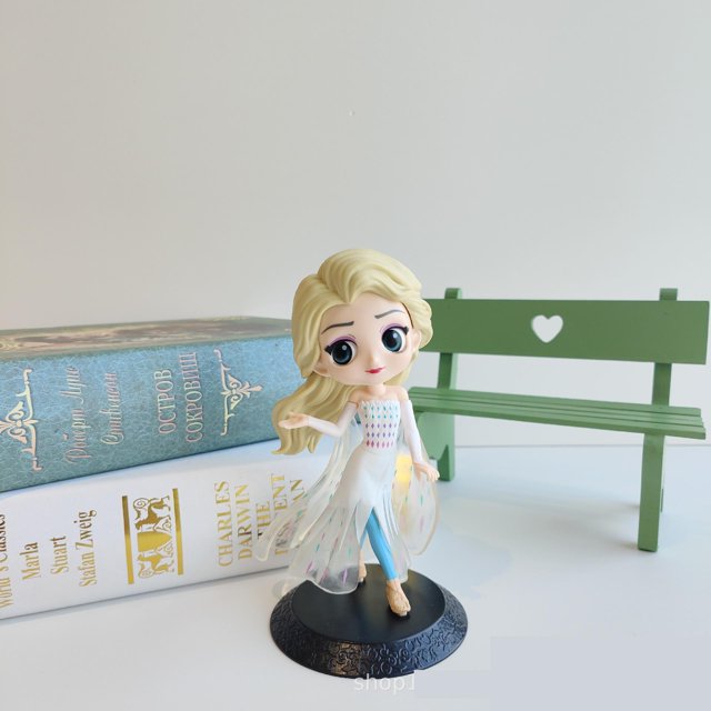 Princesa Disney Q Posket, figura linda de Elsa Anna Blancanieves y Alicia de 15 cm, figura grande, regalo de cumpleaños, decoraciones para pasteles, 31 estilos