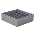 thumbnail image 2 of Caja de almacenamiento para ropa interior y calcetines, armario organizador plegable, fácil de limpiar Grid gris claro 24, 2 of 9