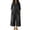 #03Black, variant on Denim Jumpsuits for Women Summer Long Sleeve Button Up Loose Elegant High Waist Wide Leg Jumpsuit with Pockets Blue S