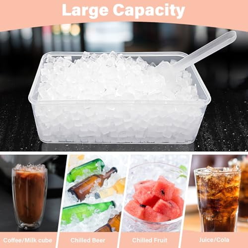 Mini Ice Cube Tray for Freezer: 3-in-1 Small Ice Trays with Storage Bin, 117 Easy Release Nugget Ice Cube Trays, Silicone Crushed Ice Molds for Countertop and Freezer Use, BPA-Free