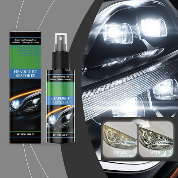 BAOPAI New Year Headlight Restoration Spray for Car Truck and SUV - Ceramic Coating Removes Oxidation and Yellowing Easy to Apply with Long-Lasting Protection 4oz
