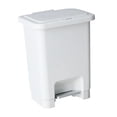 thumbnail image 3 of Un cubo de basura sencillo y versátil con pedal, perfecto para baños, cocinas, Blanco Gris, 3 of 9