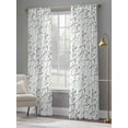 thumbnail image 4 of Green Grey Botanical Sheer Curtains 96 Inch Length 2 Panels for Living Room, Spring Floral Summer Farmhouse Voile Kitchen Curtain Set, Luxury Privacy Drapes Window Treatment for Bedroom, 4 of 7