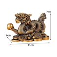 thumbnail image 1 of facefd Treasures Dragon Statue Collection Exquisite for Home Office Bronze, 1 of 9